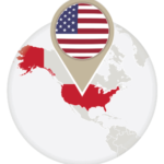 USA Flag and Location