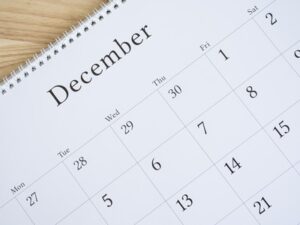 December Blank Calendar