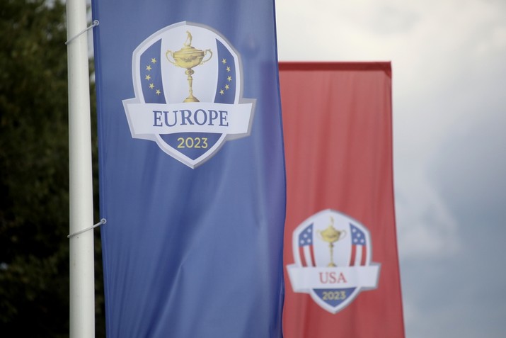 Ryder Cup 2023 Europe and USA Flags